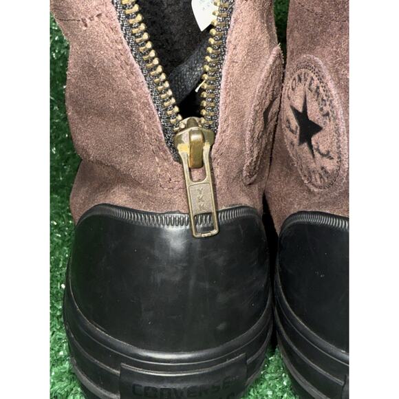 Converse All Star Fur Lined Brown Suede High Top Ankle Boots Women’s Size 6.5 - Picture 10 of 14
